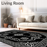 Elegant Lattice Ornamental Vintage Medallion (Black)