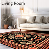 Boho Aztec Inspired Festive Celebration Floor Art(Black)