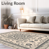 Boho Medallion Non Slip Farmhouse (Beige)
