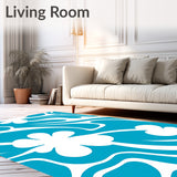 Cloud Swirl Abstract Waves with Curving Lines (Blue)