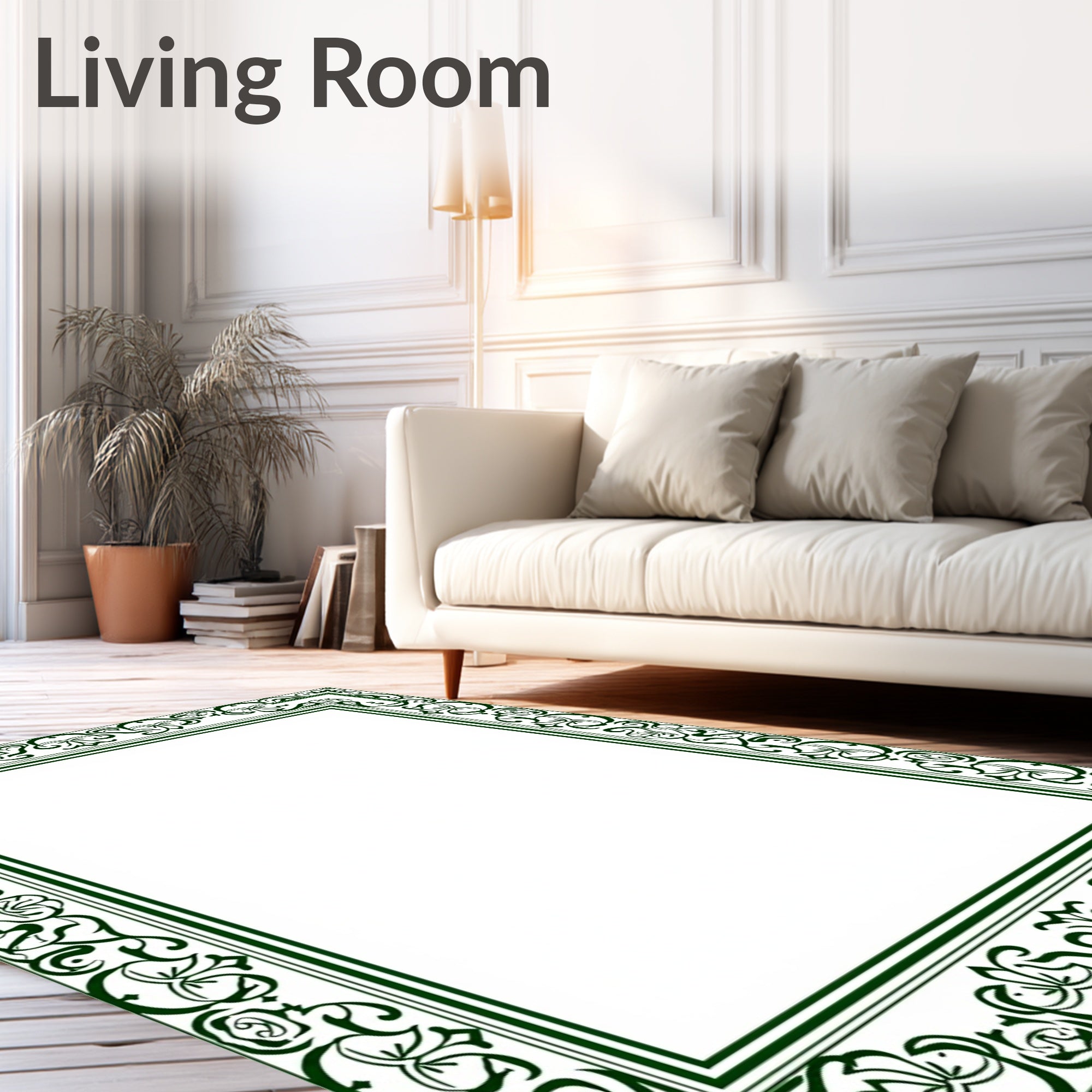 Heritage Scrollwork Inspired by Classical Lattice Motif (Green) - ODIKA