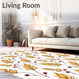 Harvest Season Botanical Print Hallway Slip Resistant Base(Gold)