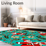 Jolly Santa Claus Holiday Doorway Seasonal Welcome Design(Red)