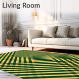 Highland Crisscross Tartan Decorative Floor Covering(Green)