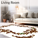 Wreath Damask with Ribbon Bow Embellishments(Brown)