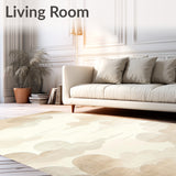 Dreamy Cloudscape Area Light Tan Accent for Quiet Moments(Beige)