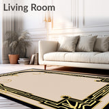 Modern Art Wave with Black Detailing(Beige)