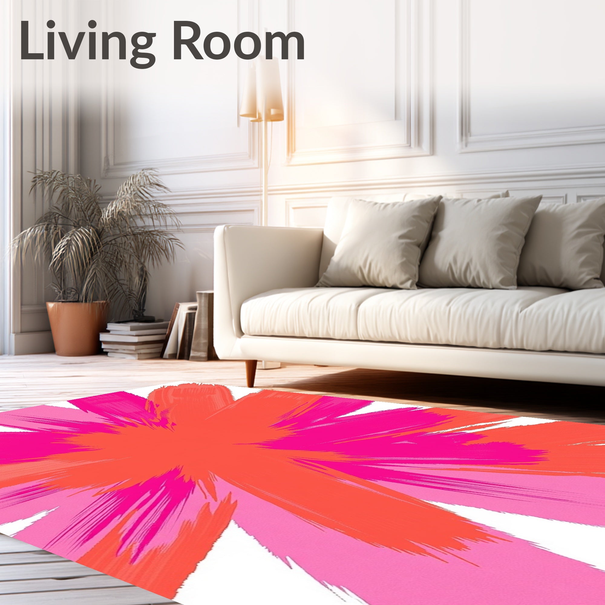 Abstract Brushstroke Watercolor Splash Artistry (Pink) - ODIKA