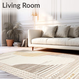 Elegance Area Border Abstract Weave(Beige)