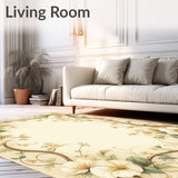 Elegant Floral Runner with Non Slip Backing in Beige Tones(Beige)