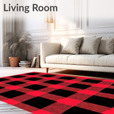 Buffalo Plaid Farmhouse Hearth Accent(Black)