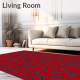 Sophisticated Baroque Scroll Embellishment(Red)