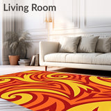 Autumn Harvest Swirl Contemporary Decorative(Orange)