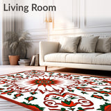 Autumn Harvest with Intricate Botanical Motifs(Red)