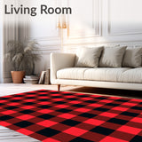 Winter Gingham Style Floor with Classic Checker Arrangement(Red)