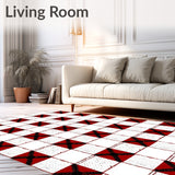 Farmhouse Gingham Grid with(Red)