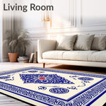 Eclectic Mosaic Ornamental Patchwork Transitional Charm (Blue) - ODIKA