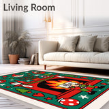 Merry Fireside Gathering Family Tradition Tapestry(Red)