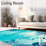 Round Ocean Coral Reef Inspired Design(Blue)