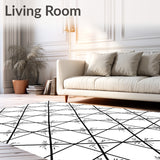 Modern Tartan Windowpane Crisscross Stylish Statement (White)