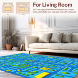 Engaging Geometric City Map(Blue)