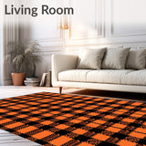 Bold Checkered Plaid with Crisp Contrasting Stripes and Classic Tartan Style(Orange)