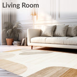 Contemporary Neutral With Sophisticated Abstract For Decor(Beige)