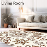 Elegant Floral Medallion Symphony Decorative Accent (Ivory)
