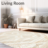 Artisan Weave Beige Textured Diamond Motif for Entryway(Beige)