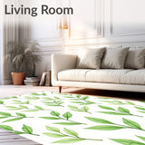 Watercolor Botanical Vine with Delicate Leaf Motifs (Green)