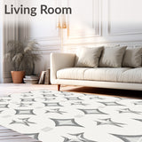 Abstract Faded Maze Eclectic Contemporary(Gray)