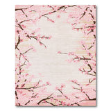 Delicate Cherry Blossom Pink Area Rug