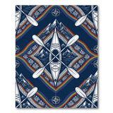 Kayak Compass Rainbow Area Rug