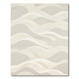 Beige Wave Pattern Area Rug