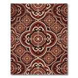 Red Traditional Persian Ornate Red Medallion Persian Area Rug