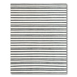 ODIKA Black White Varied Stripe Area Rug