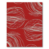 Crimson Abstract Wave Area Rug