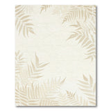 Beige Fern Frond Area Rug