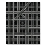 Sleek Grey Crosshatch Geometric Area Rug