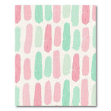Abstract Pink Mint Brushstroke Area Rug
