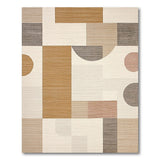 Modern Geometric Abstract Beige Area Rug