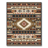 Southwestern Southwestern Geometric Brown Tan Area Rug