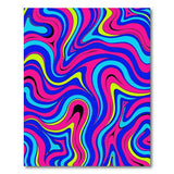 Vibrant Wavy Abstract Multi-Color Area Rug