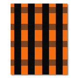 Rustic Farmhouse Bold Orange Black Plaid Area Rug