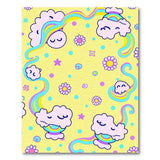 Adorable Rainbow Clouds Daisies Kids Rug