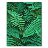 Lush Green Fern Frond Area Rug