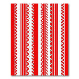 Red Bold Red Zigzag Geometric Area Rug