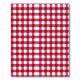 Red White Gingham Checkered Area Rug