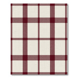Red and Cream Buffalo Check Plaid Area Rug