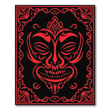 Fierce Red Tiki Mask Area Rug